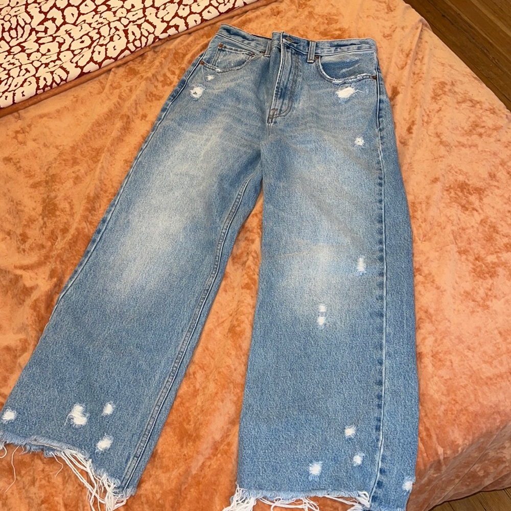 A&F denim jeans; boot cut and slight high rise